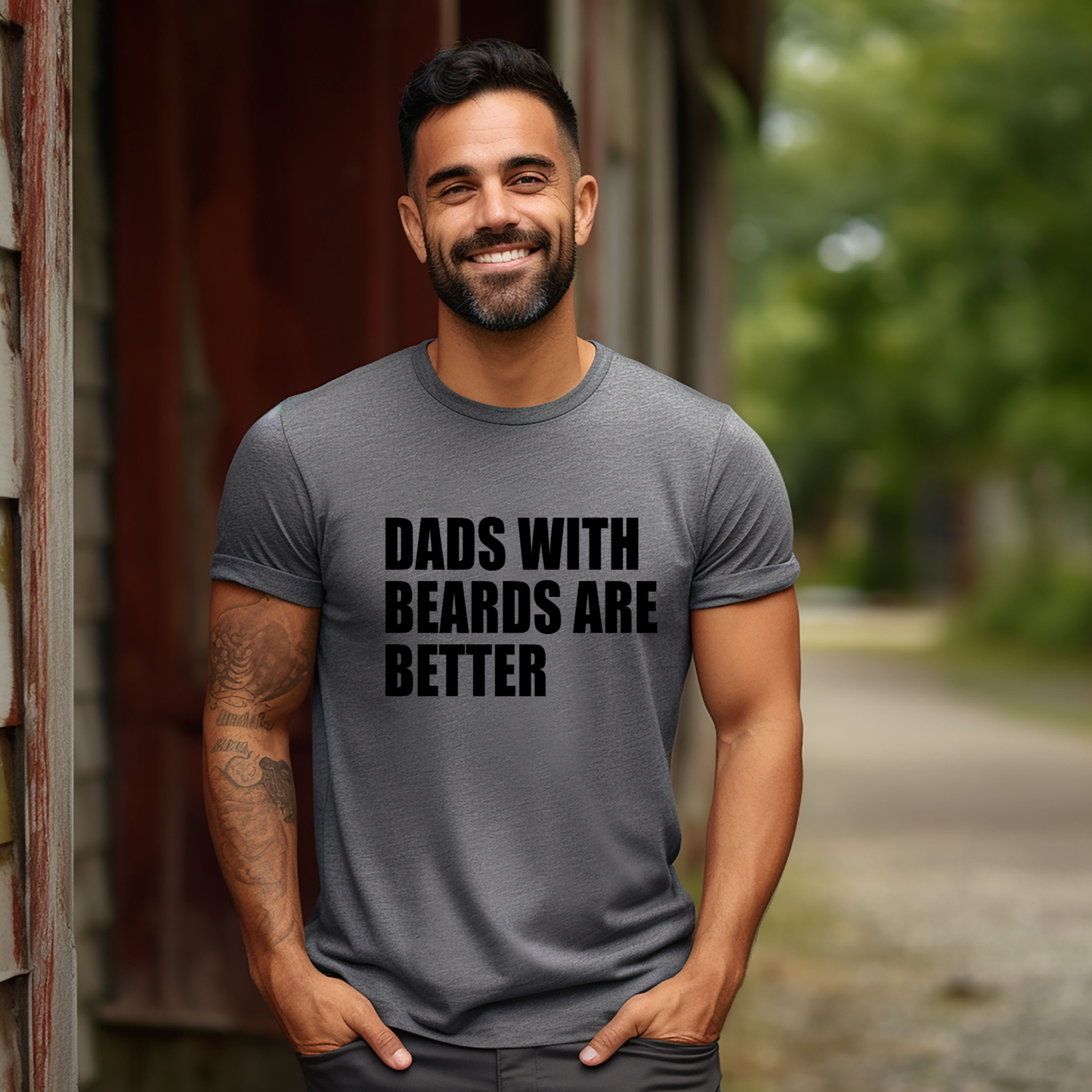 Dads with Beards are better Custom Tshirt | Fathers Day Shirt