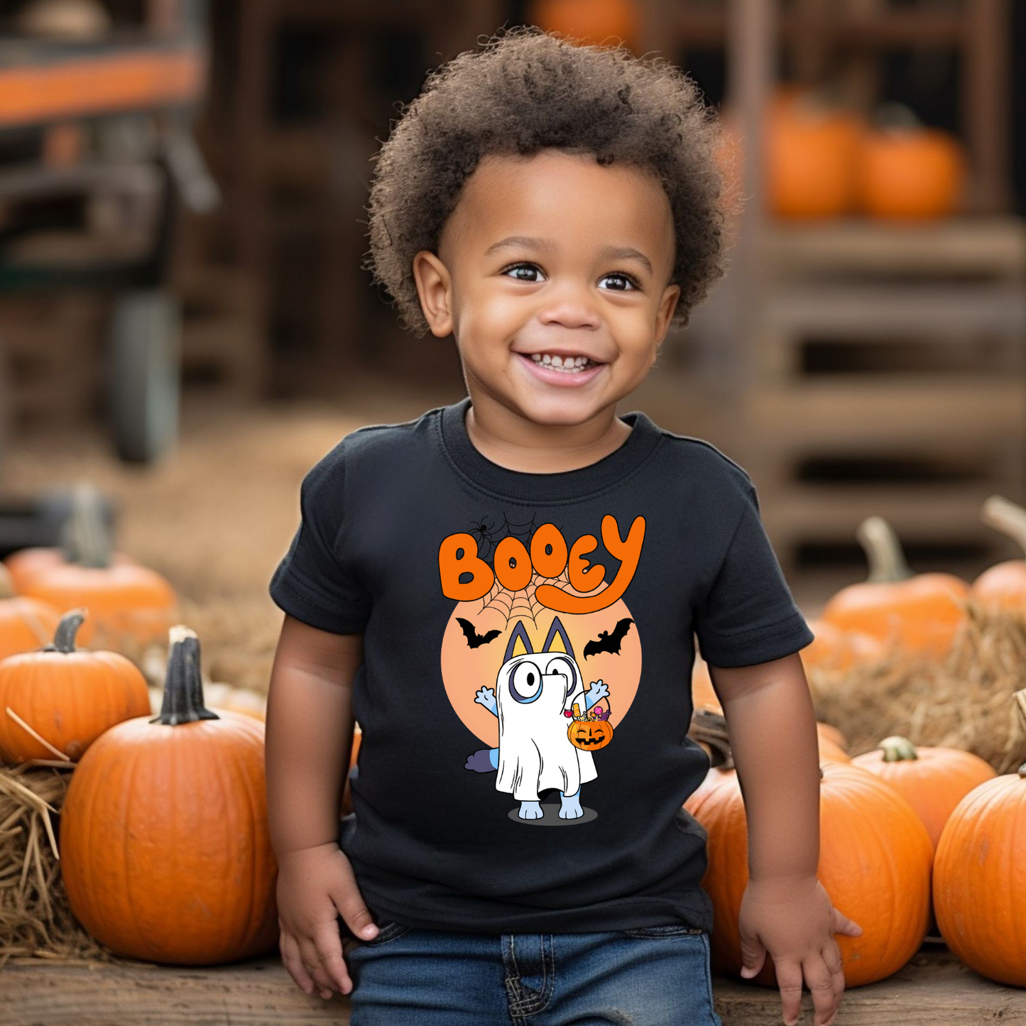 BOOey custom kids t-shirt - Halloween Shirt - Cute Halloween Shirt