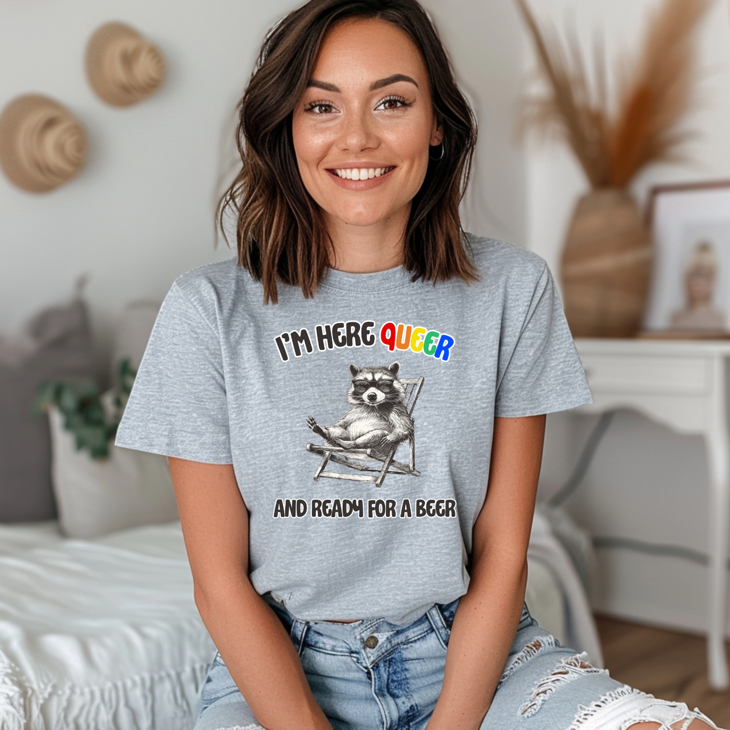 Here Queer and Ready For Beer Custom t-shirt - Pride shirt - LGBTQ - Unisex t-shirt