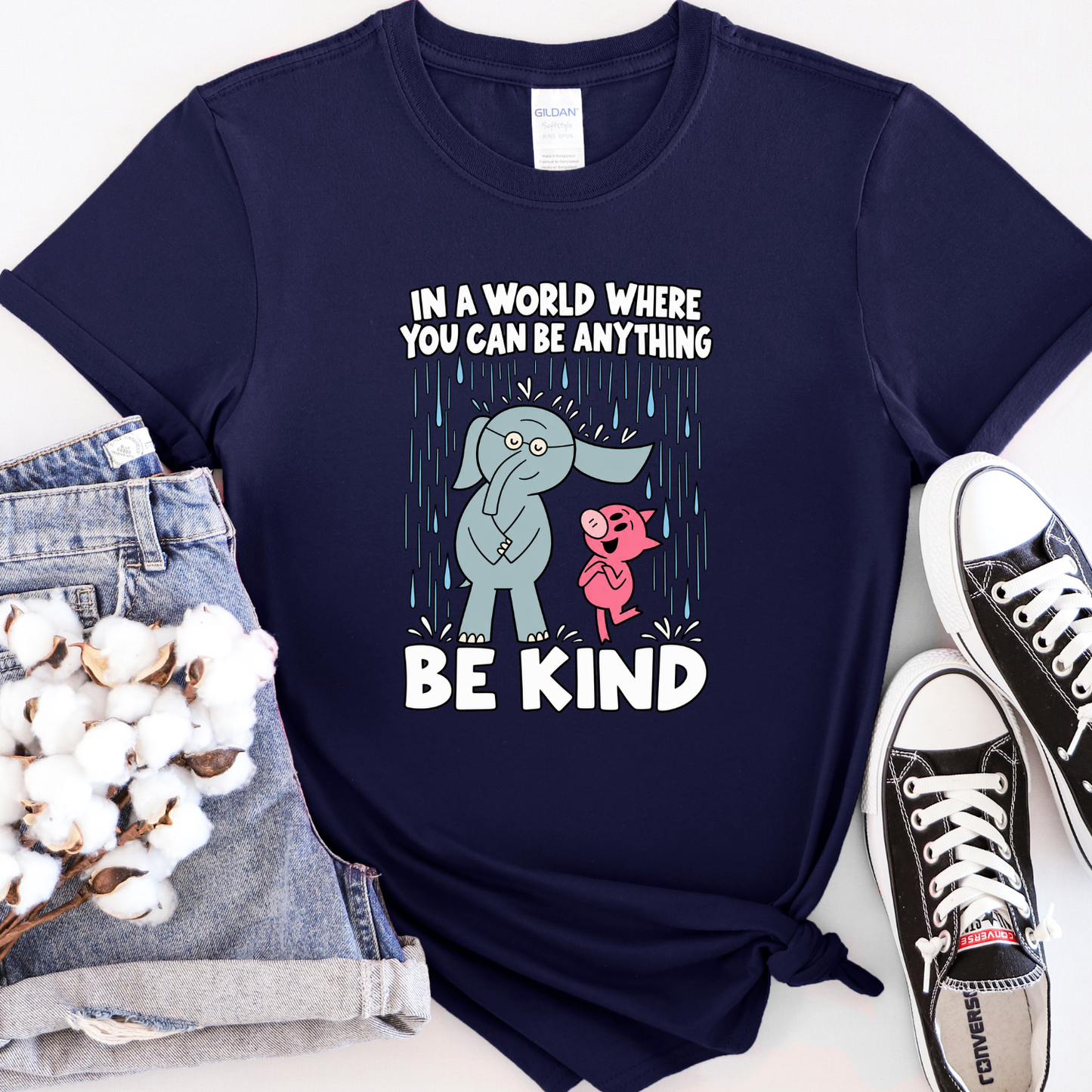 In a world where you can be anything, be kind Cute Custom Tshirt