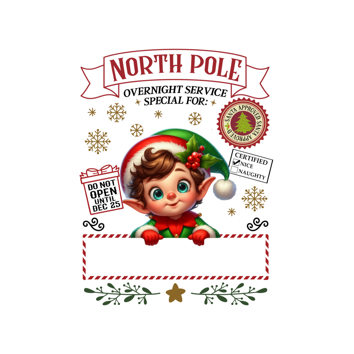 North Pole Personalized Santa Sacks