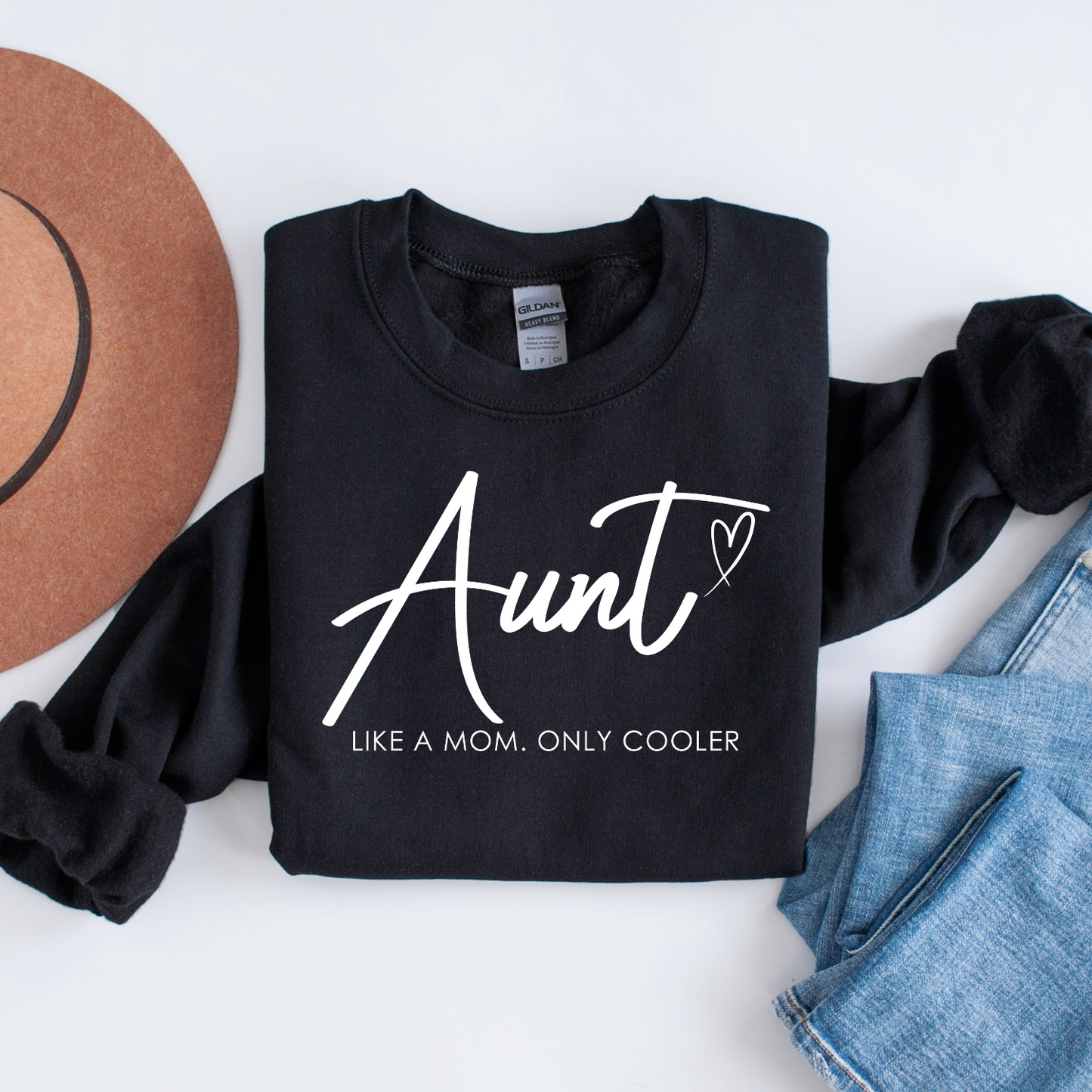 Aunt, Like a Mom Only Cooler Crewneck Sweatshirt