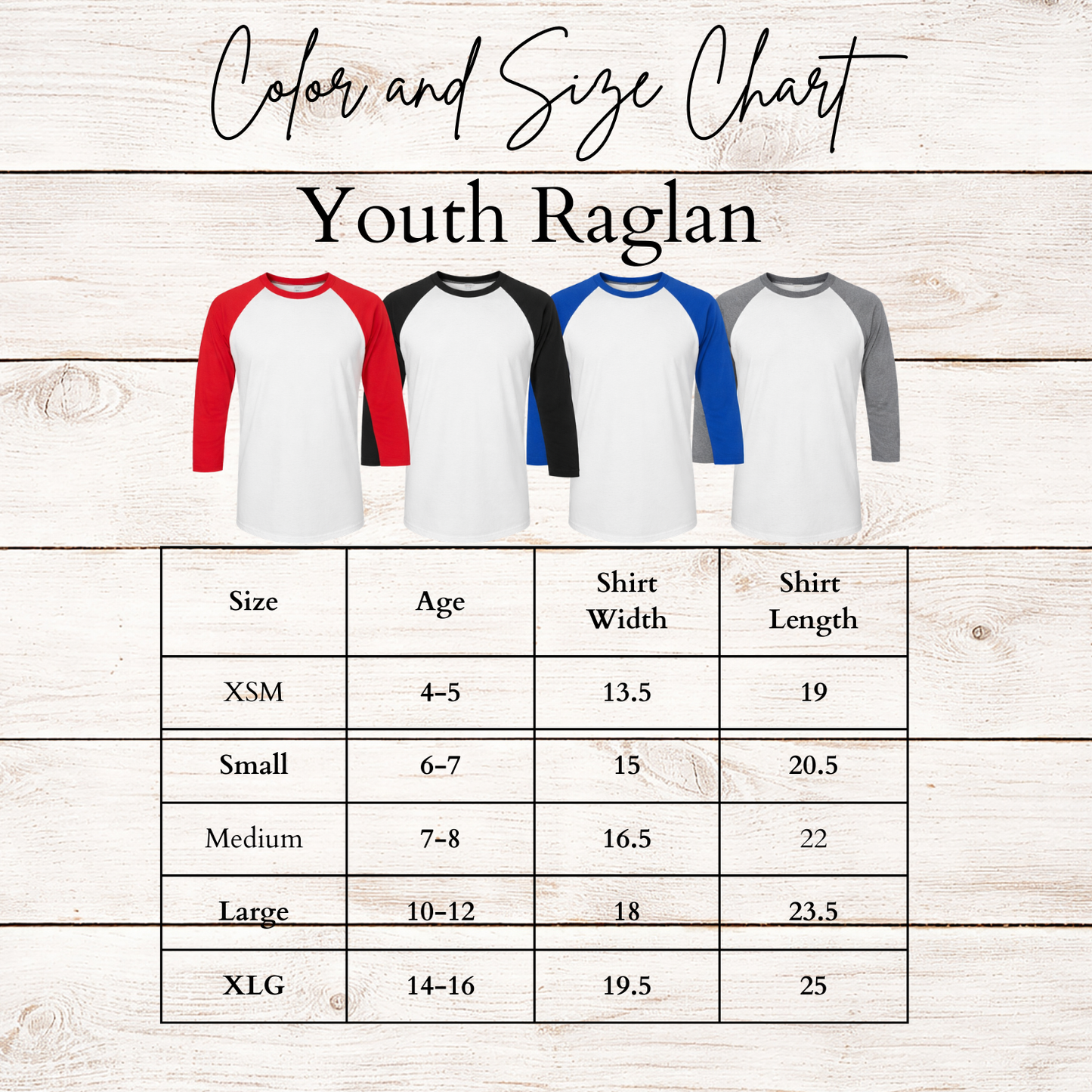 Custom Youth Team Apparel | Youth Raglan Shirts