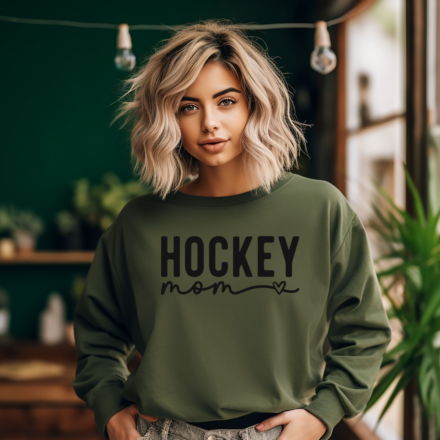 Hockey Mom Crewneck Sweatshirt