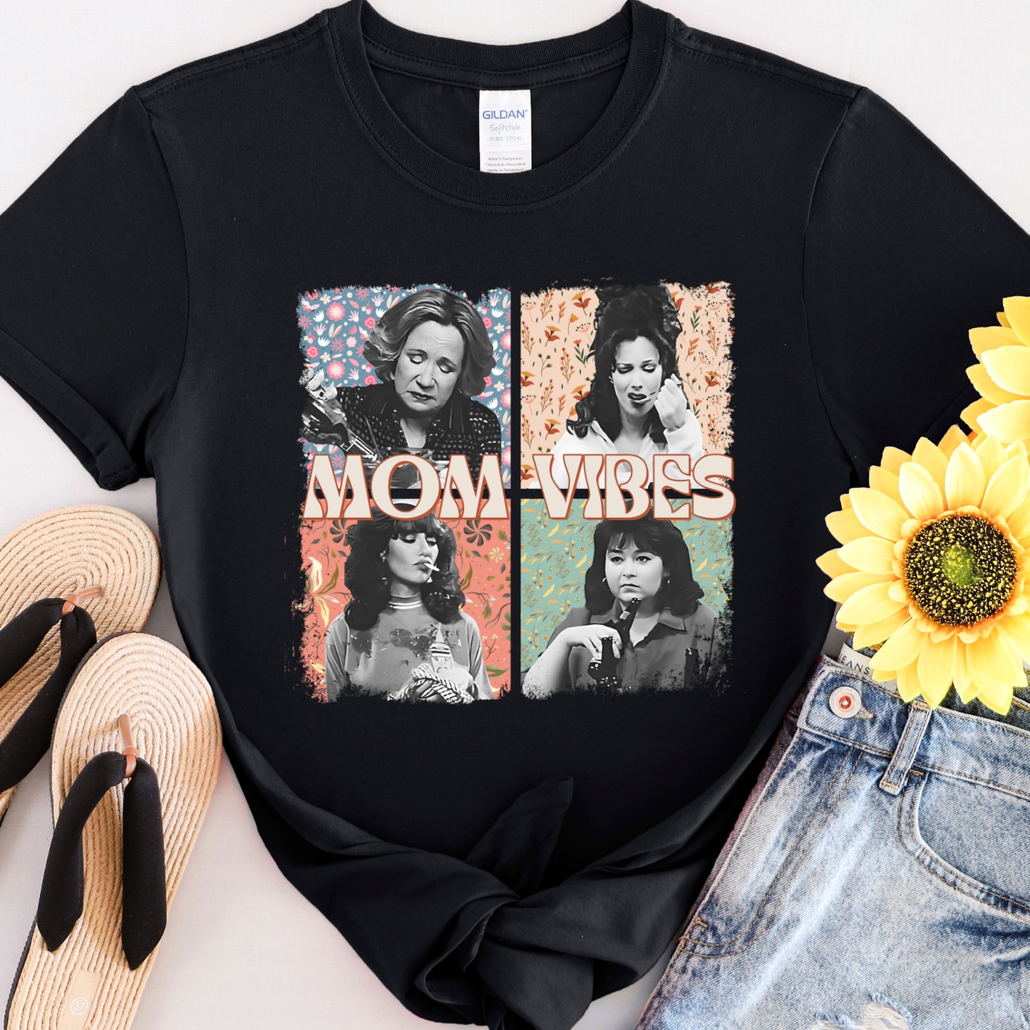 Mom Vibes 90s retro t-shirt