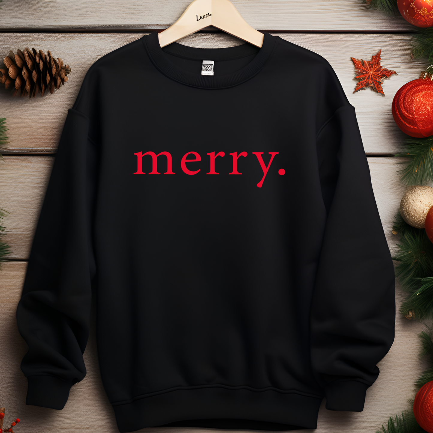 “Merry.” Holiday Crewneck – Made to Order | Multiple Colours & Sizes | Local Pick Up in West Kelowna