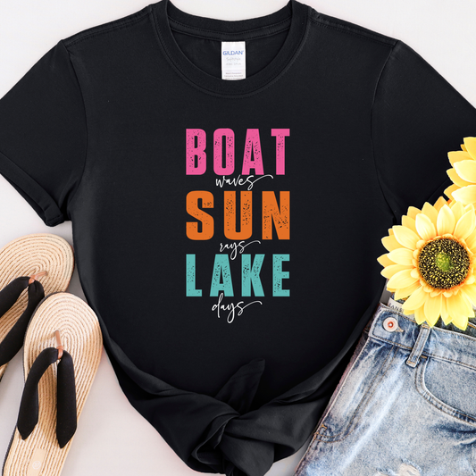 Boat Sun Lake Days Unisex Tshirt