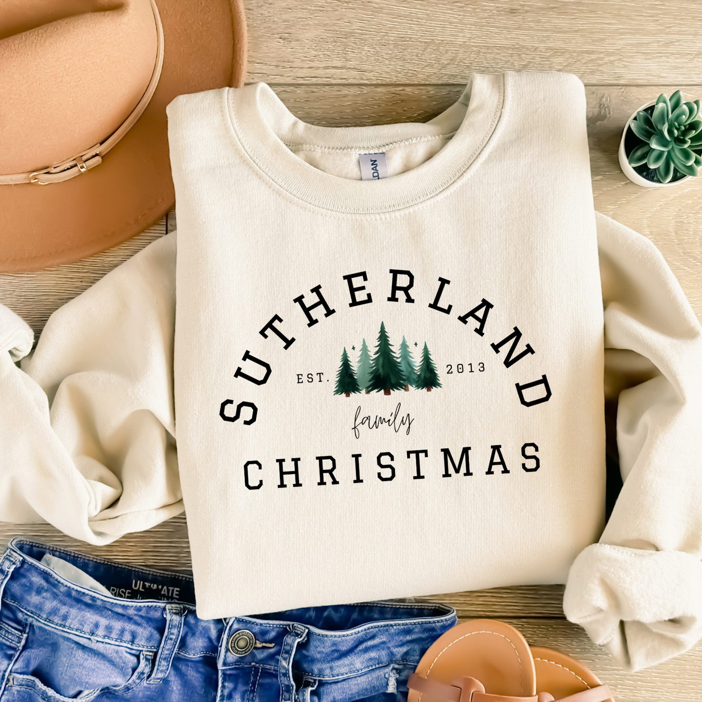 Personalized Family Est Christmas Sweater