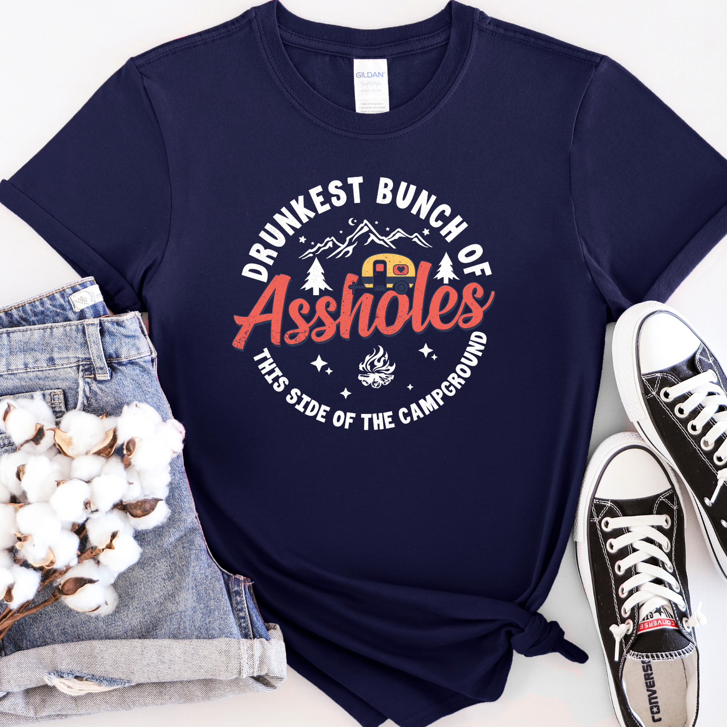 Drunkest Bunch of Assholes this side of the campground | Sweatshirt | Tshirt | Funny Camping Shirt