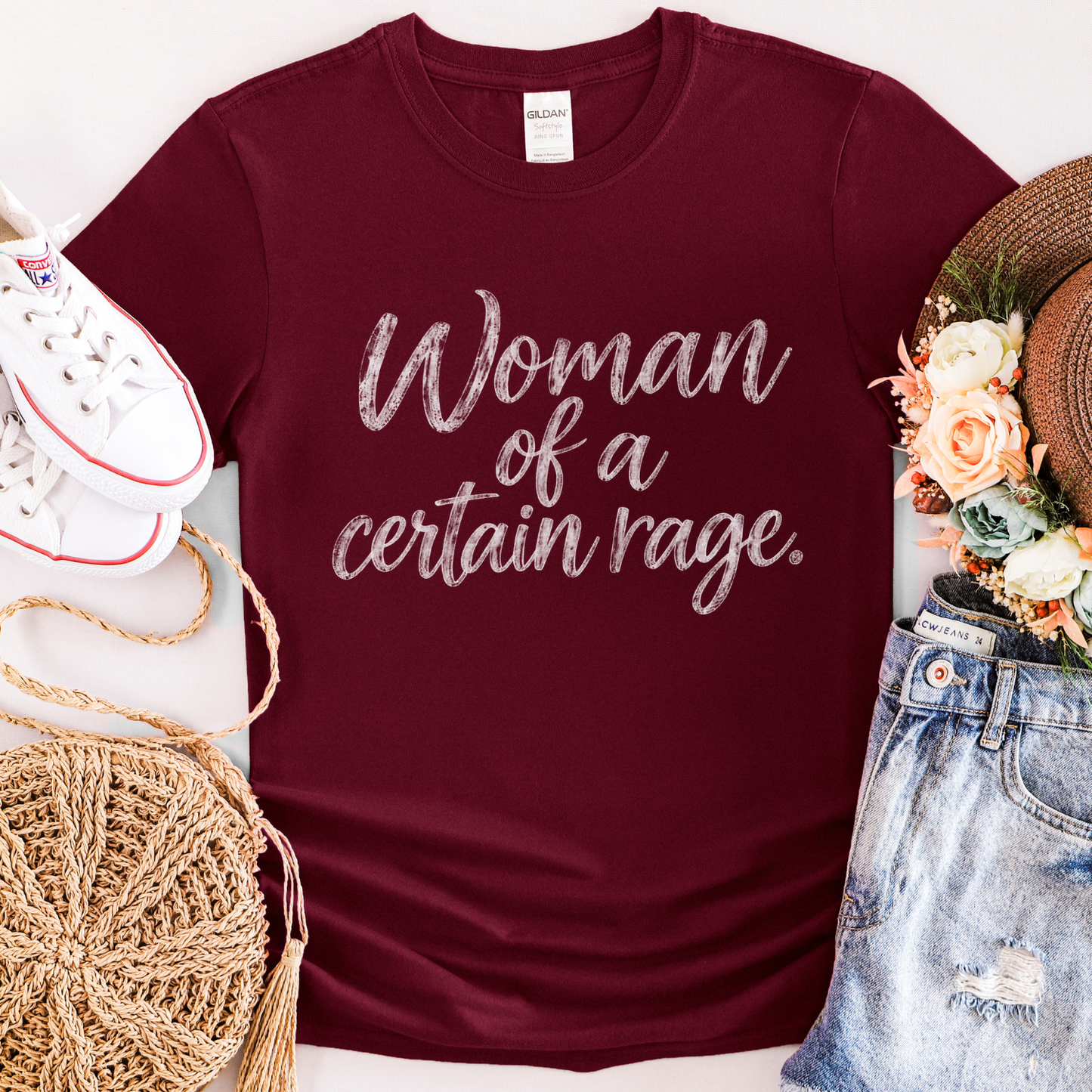 Woman of a Certain Rage T-Shirt | Funny Perimenopause Shirt | Menopause Humor Tee for Women