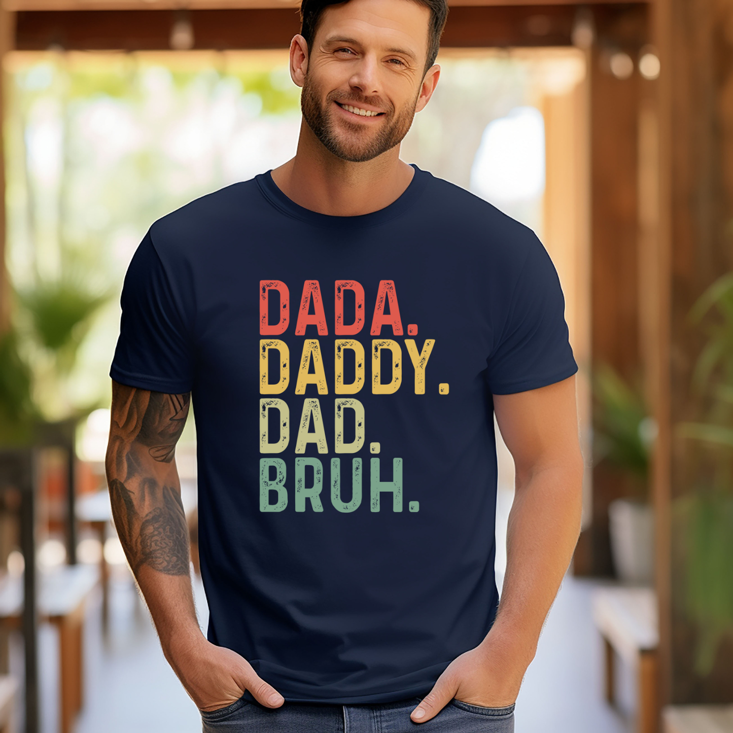 Dada Daddy Dad Bruh Custom Fathers Day Shirt