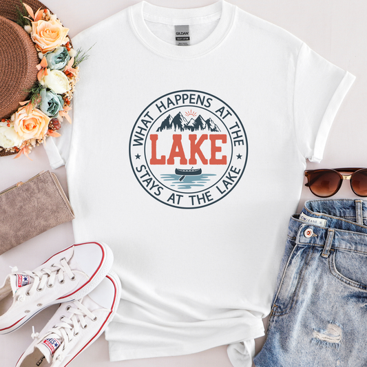 What Happens at the Lake Custom T-shirt