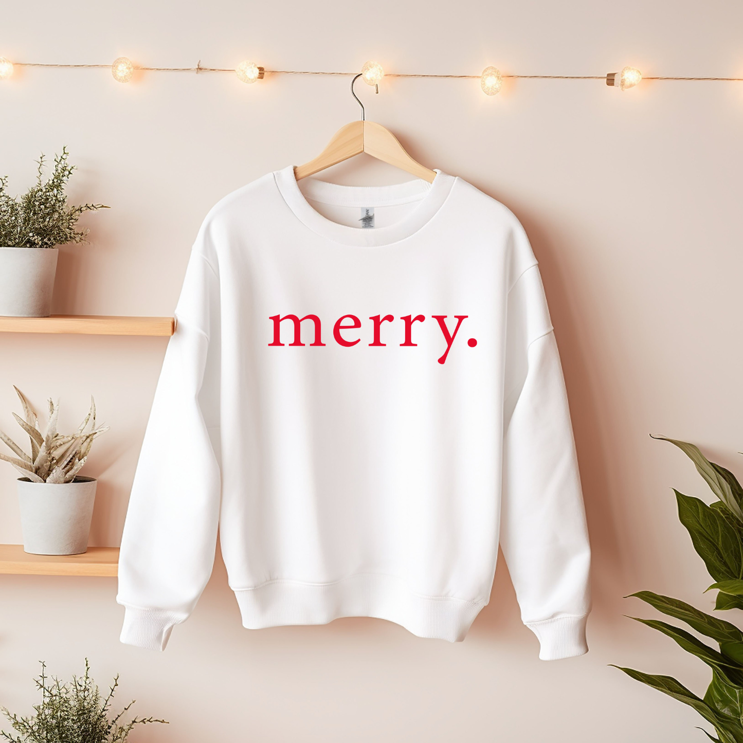 “Merry.” Holiday Crewneck – Made to Order | Multiple Colours & Sizes | Local Pick Up in West Kelowna